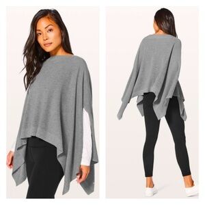 Lululemon Athletica Gray Knit Poncho